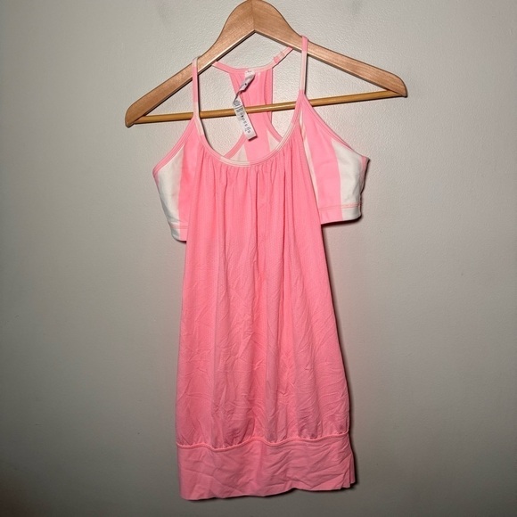 Lululemon pink built in sports bra tank top 8 - Picture 3 of 6